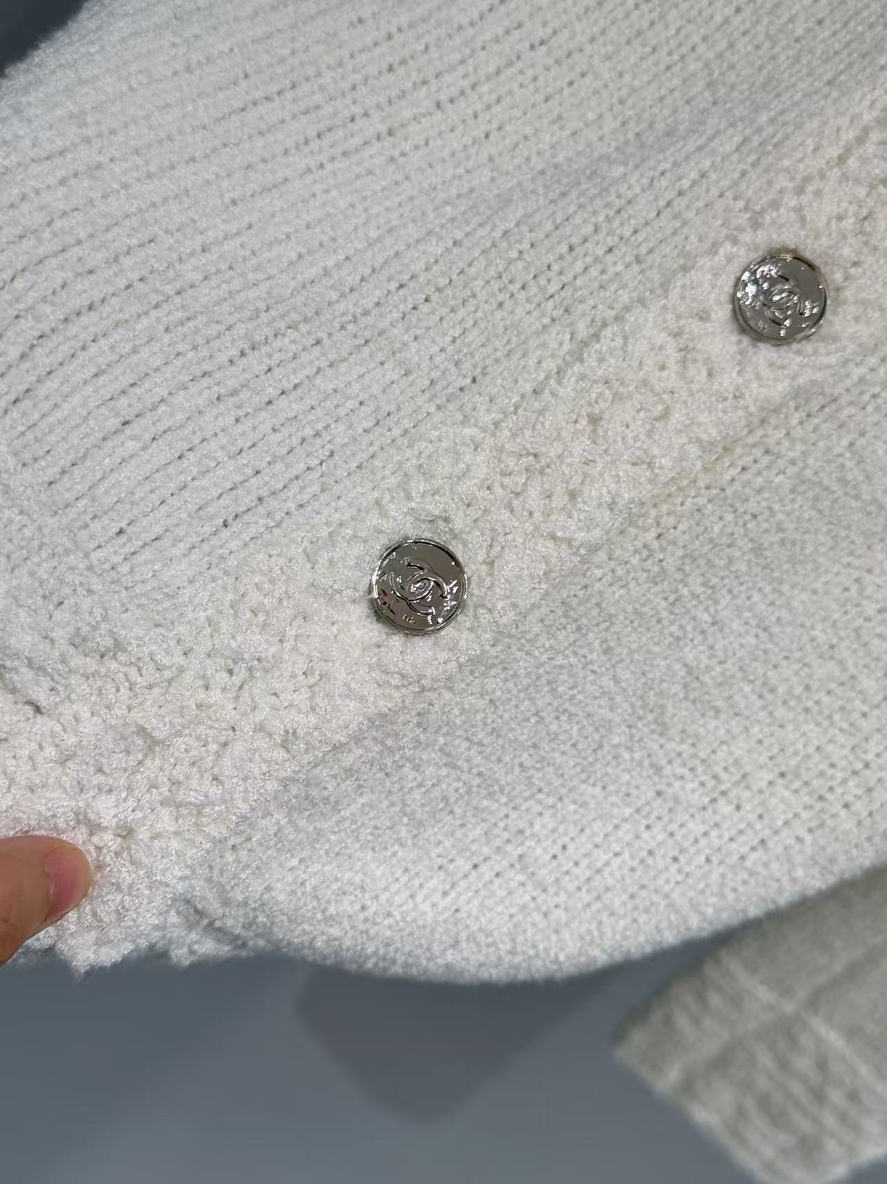 Chanel 毛絨翻領真絲針織開衫 精品 高仿 - 11