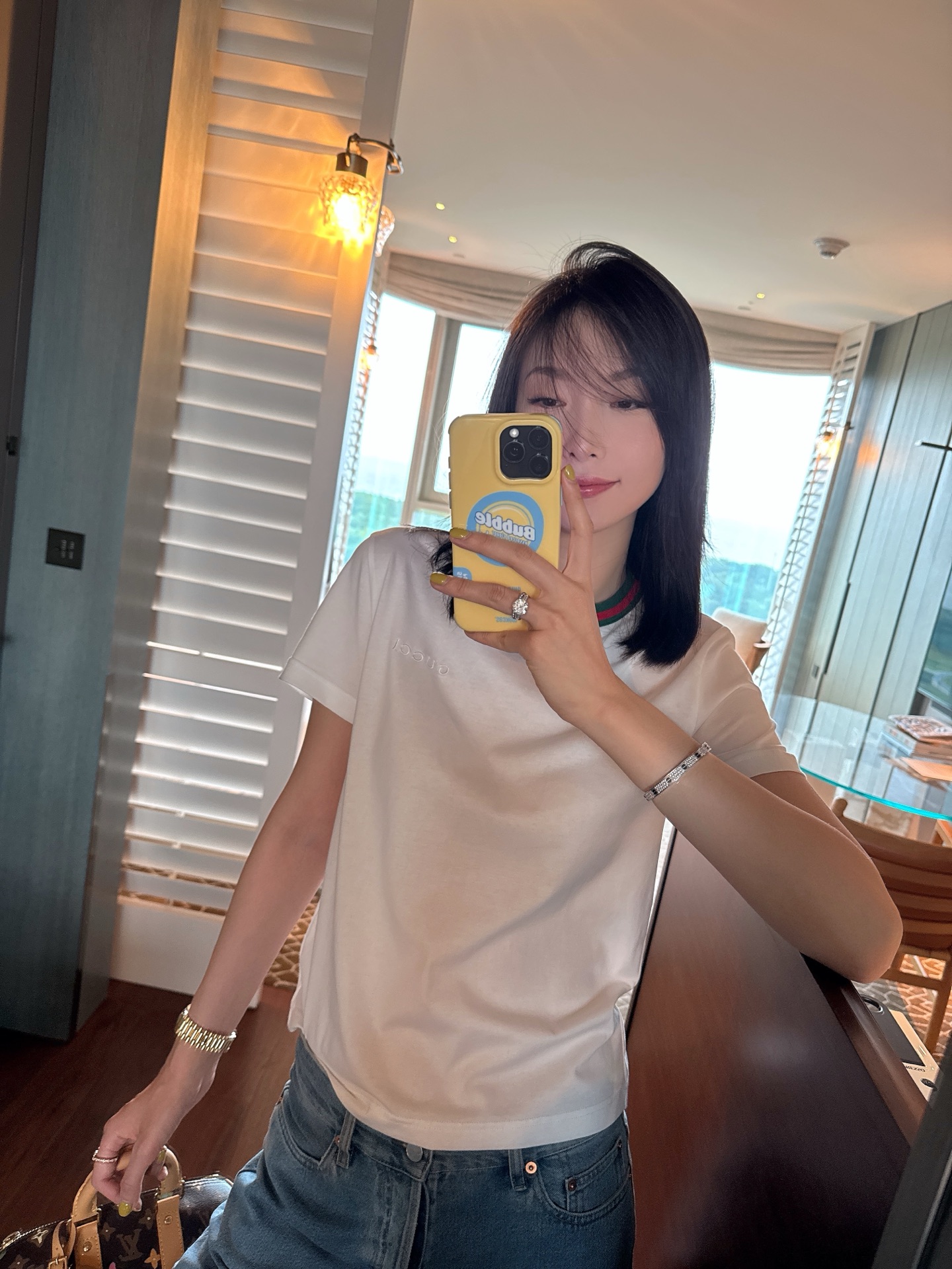 Gucci   經典拼色羅紋短袖 精品 高仿 - 22