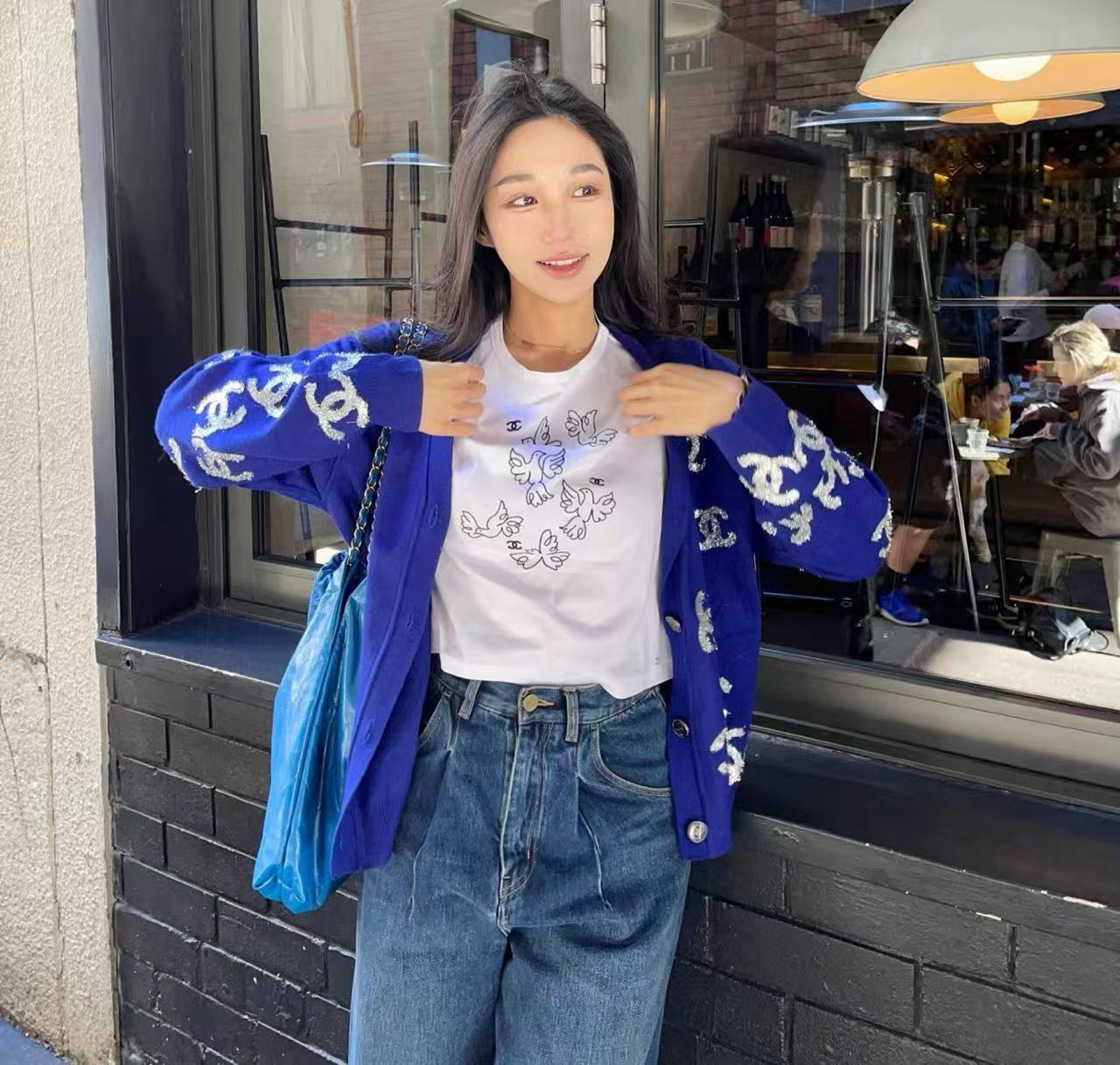 雙十一重磅福利款-Chanel  滿版亮片雙C標織開衫 精品 高仿 - 2