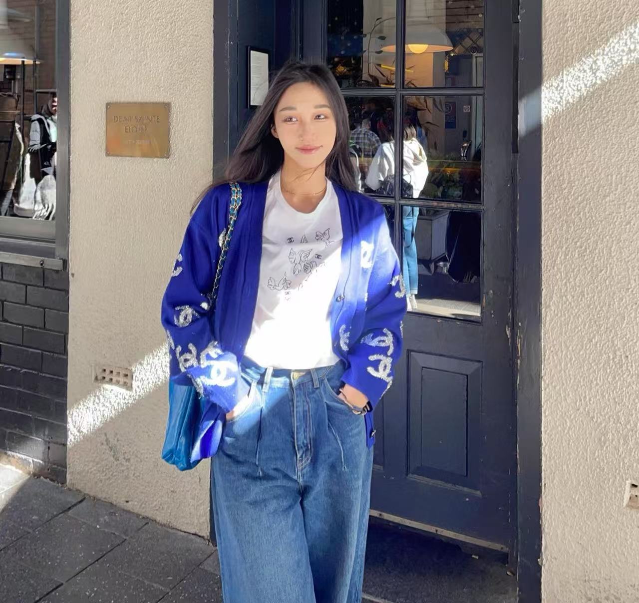 雙十一重磅福利款-Chanel  滿版亮片雙C標織開衫 精品 高仿 - 3