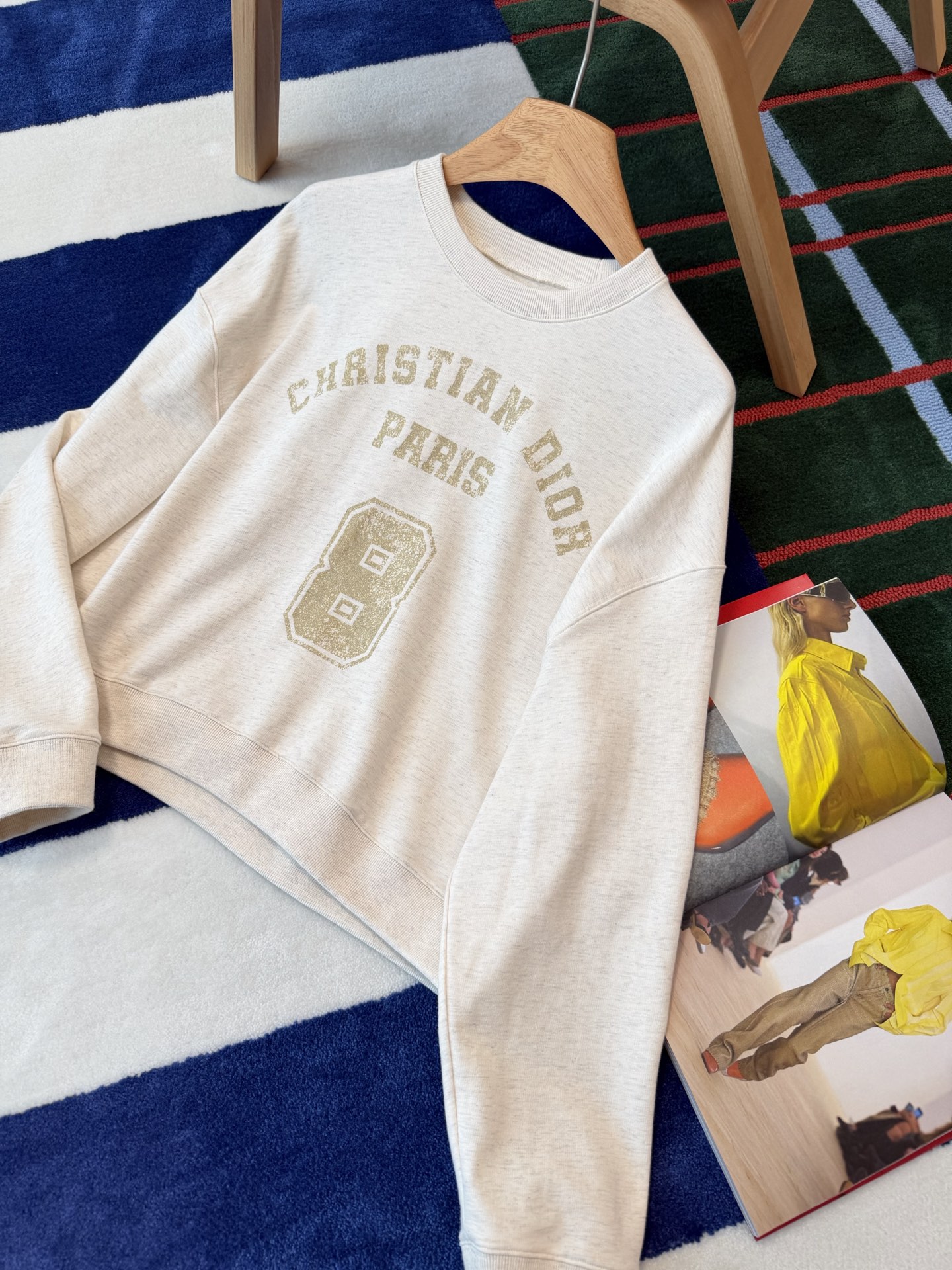 Dior 燕麥色短版衛衣 精品 精工 - 4