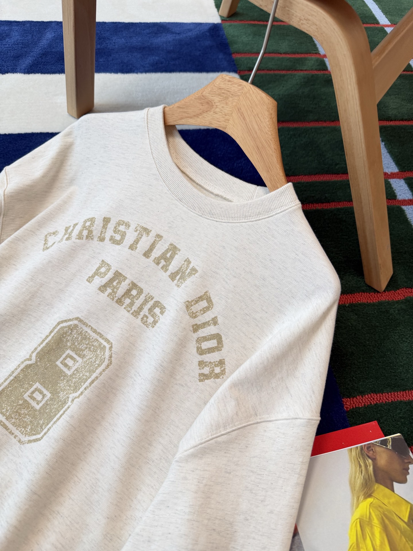 Dior 燕麥色短版衛衣 精品 精工 - 5