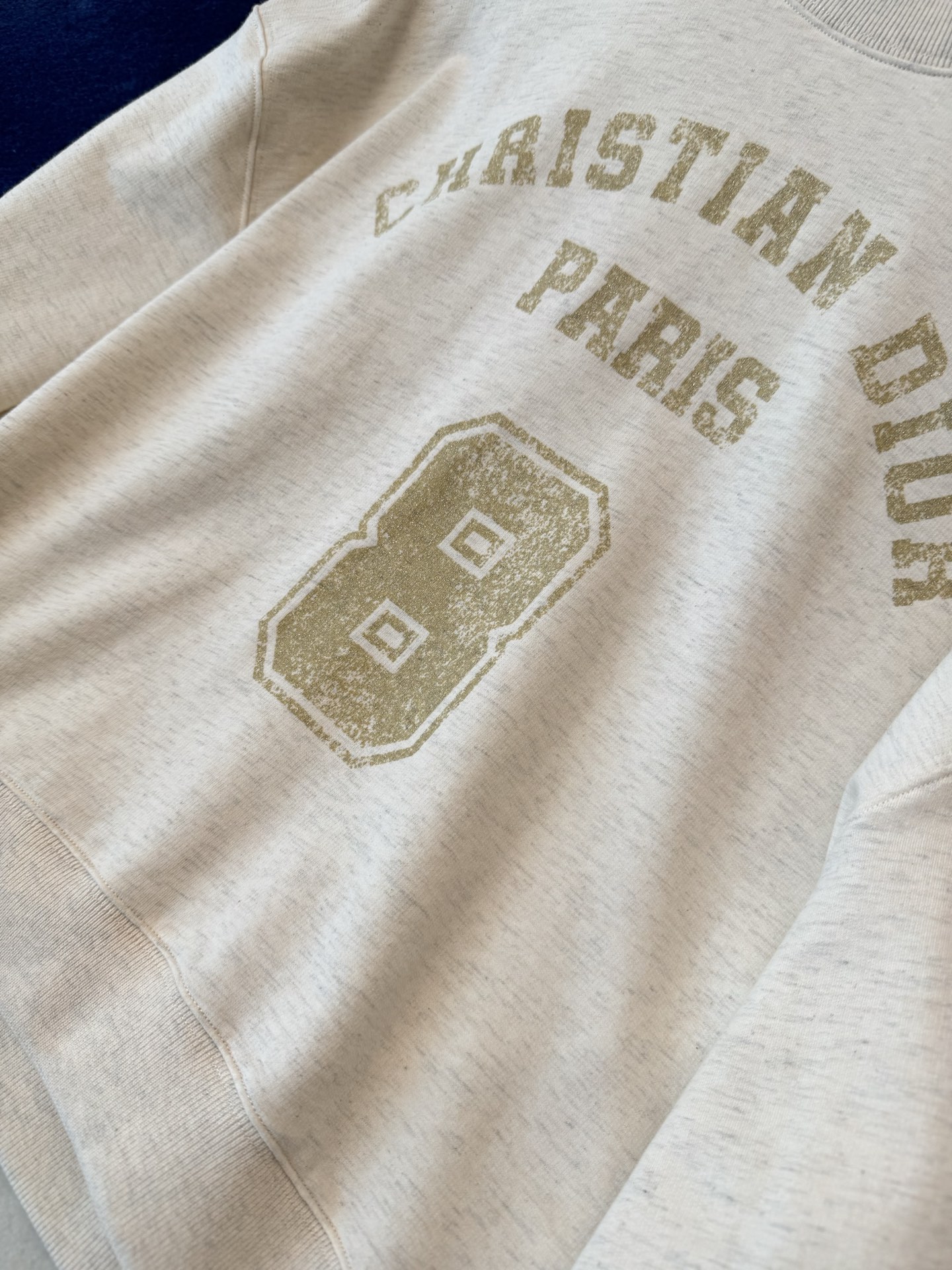 Dior 燕麥色短版衛衣 精品 精工 - 6