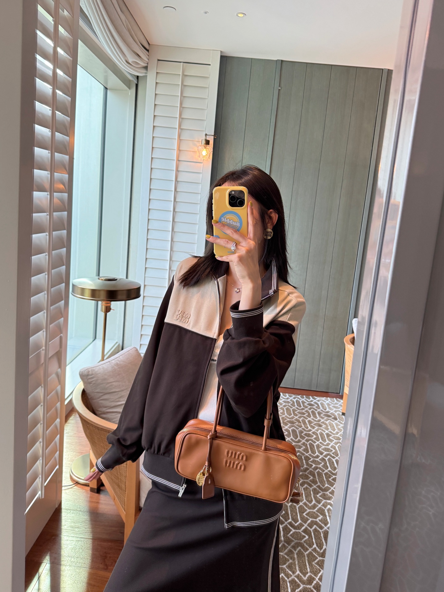 MIU MIU 撞色拉鍊外套 精品 時尚 - 6