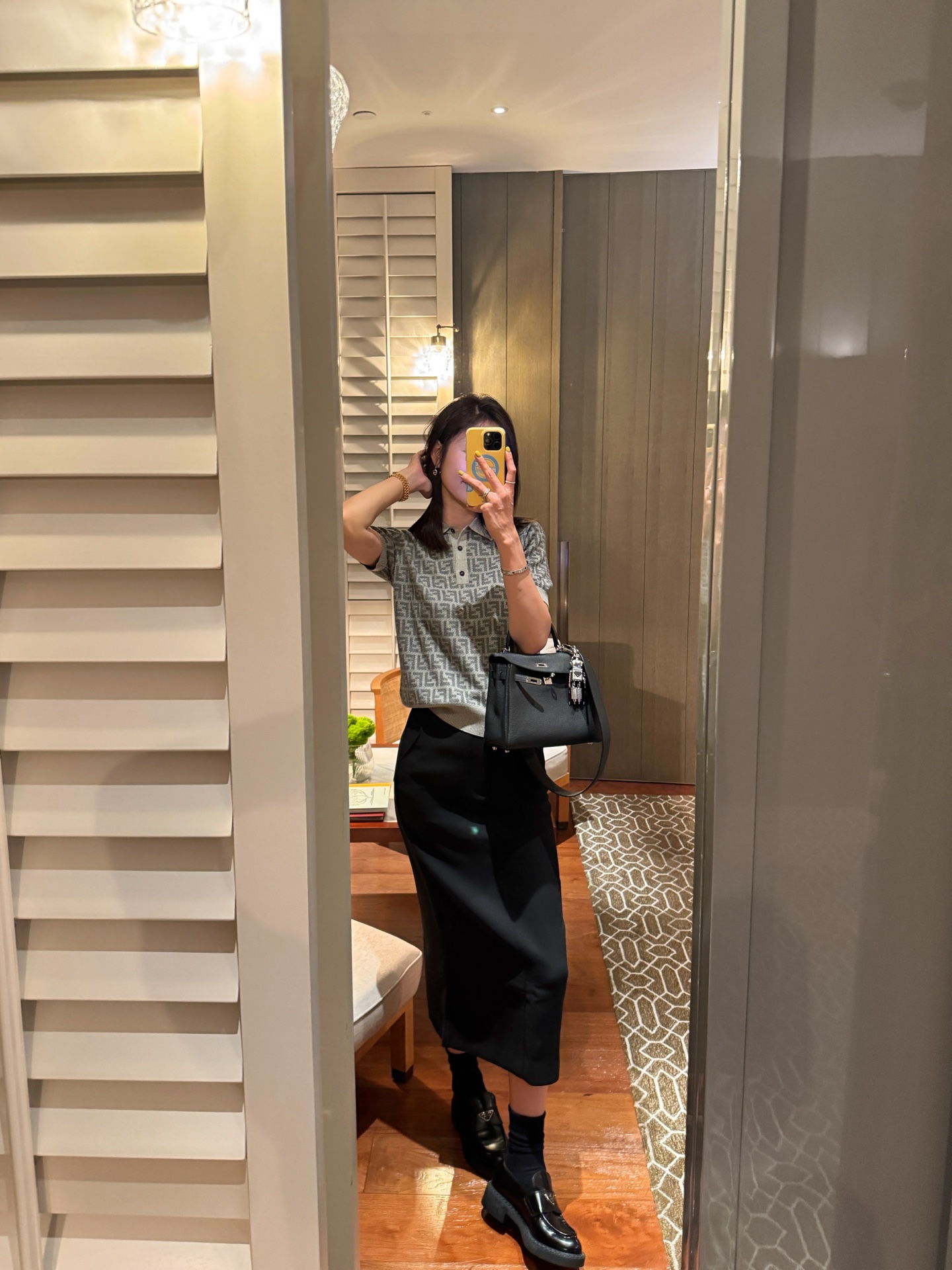 Fendi 老花針織短袖 精品 高仿 - 1