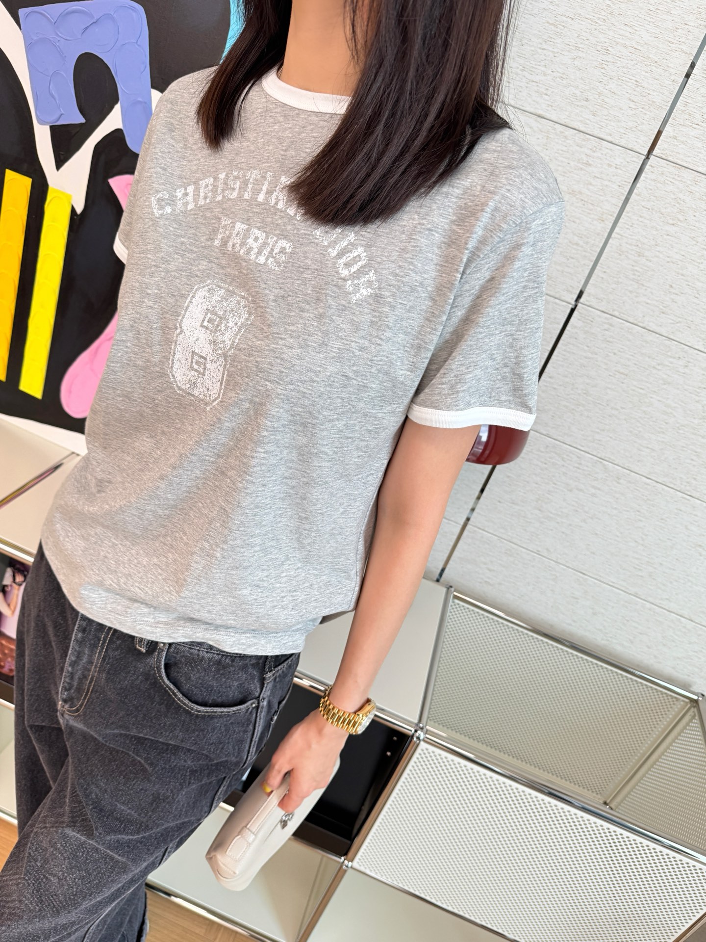 Dior 灰色8號短袖 精品 - 6