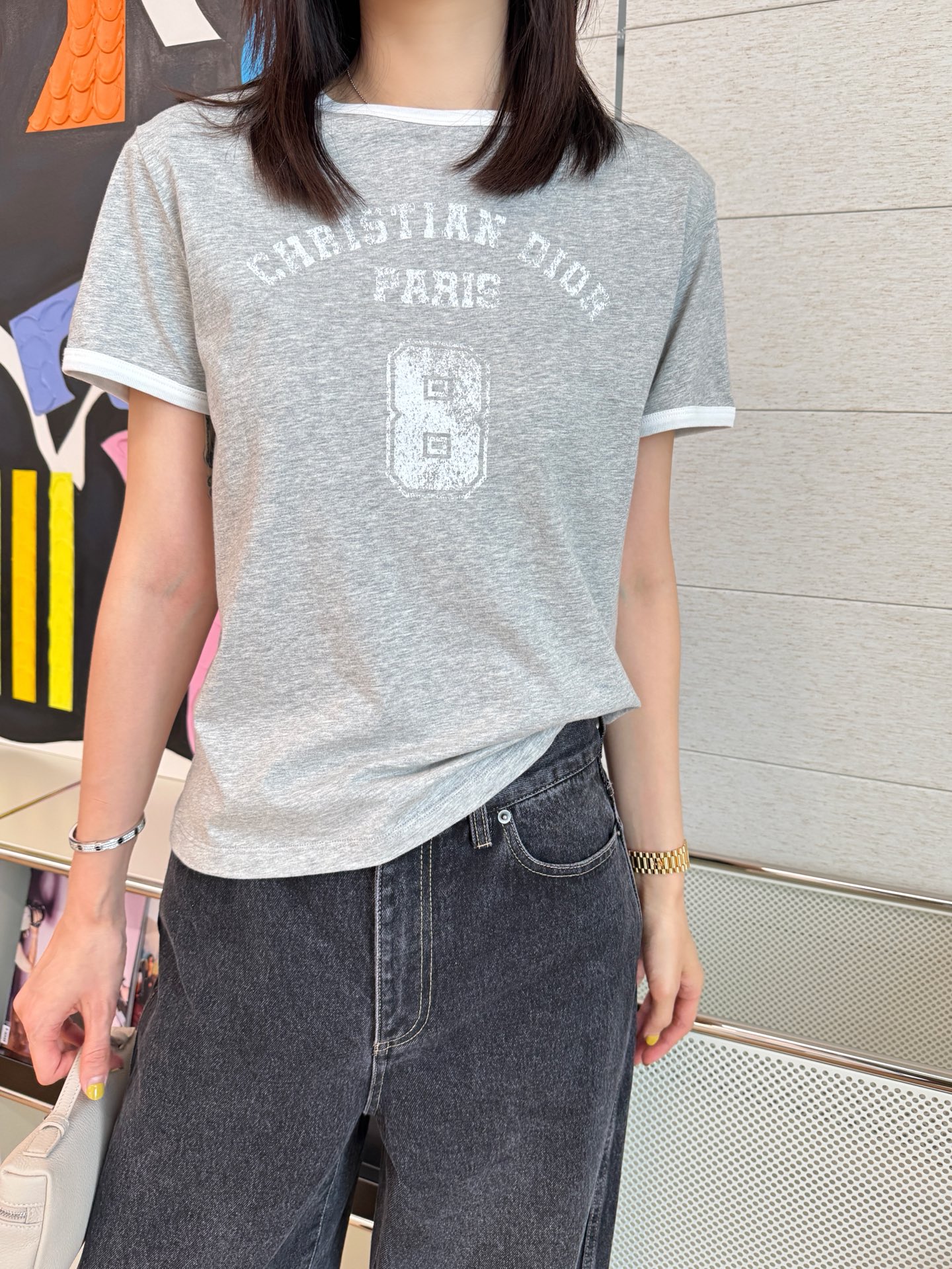 Dior 灰色8號短袖 精品 - 7