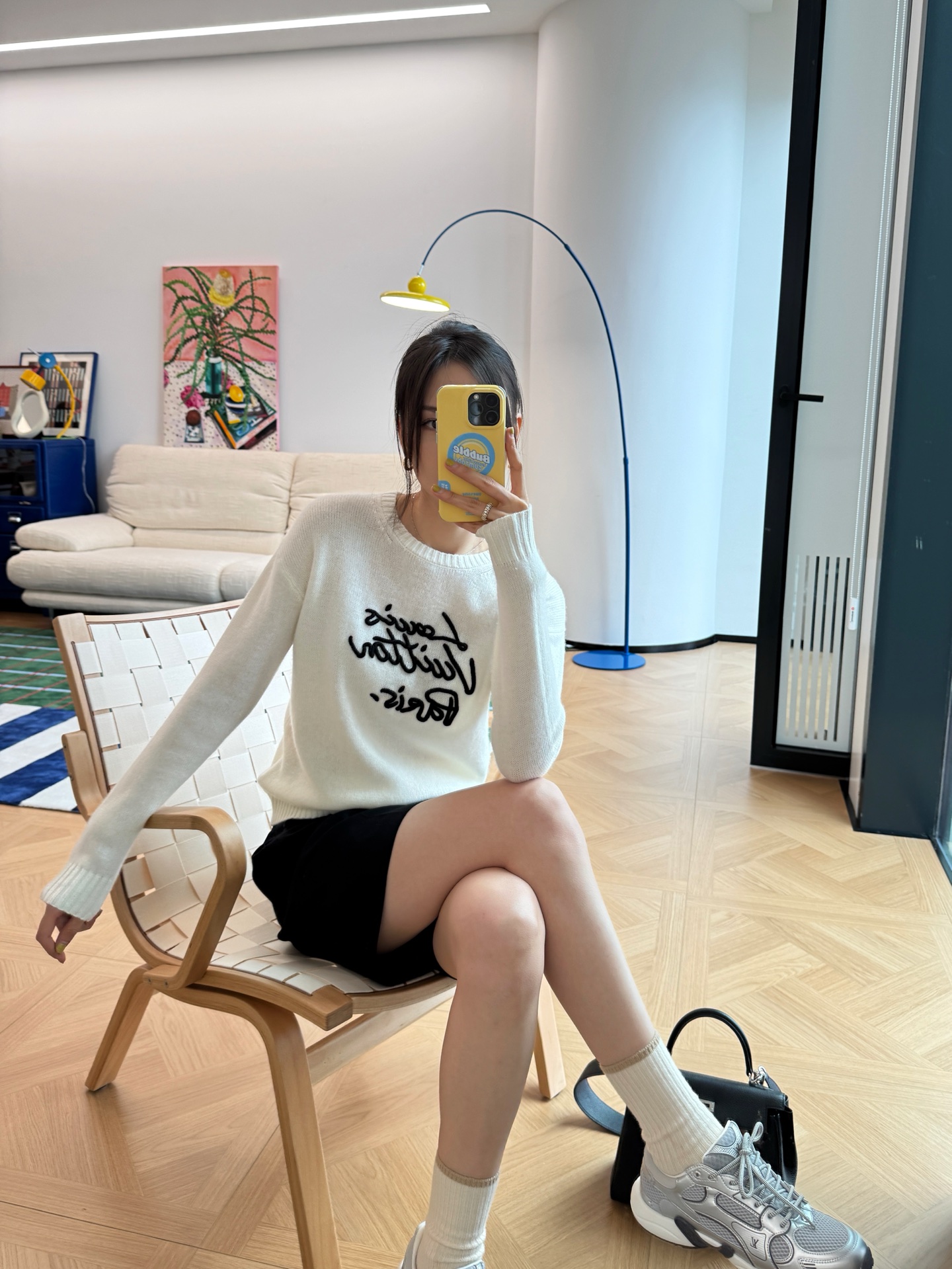 Louis Vuitton 胸前刺繡Logo針織衫 精品 精工 - 4