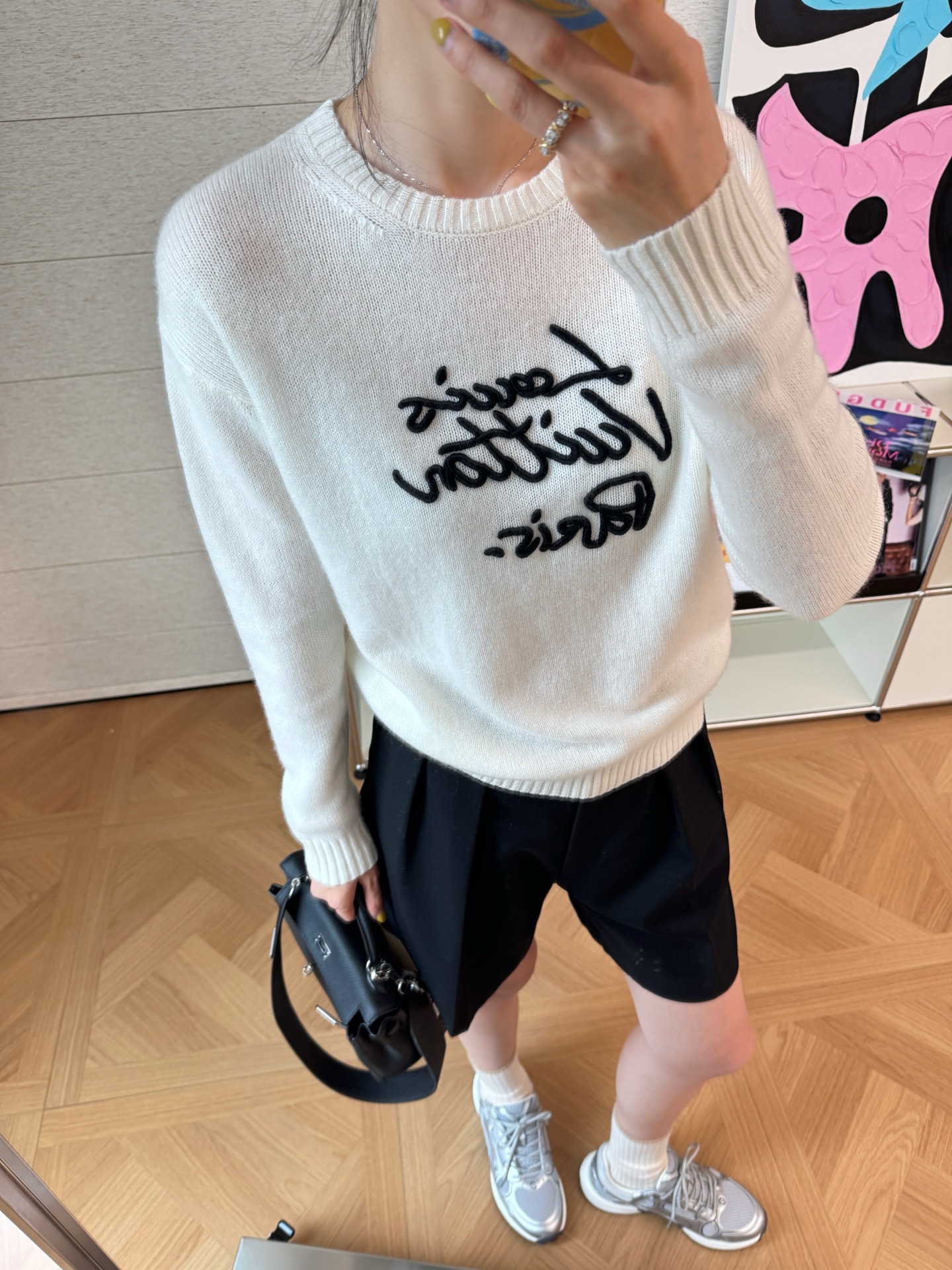 Louis Vuitton 胸前刺繡Logo針織衫 精品 精工 - 5