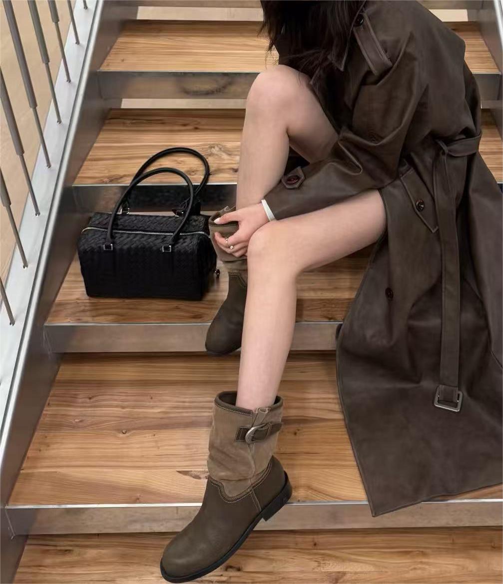 UN家 堆疊美學騎士長靴 - 18