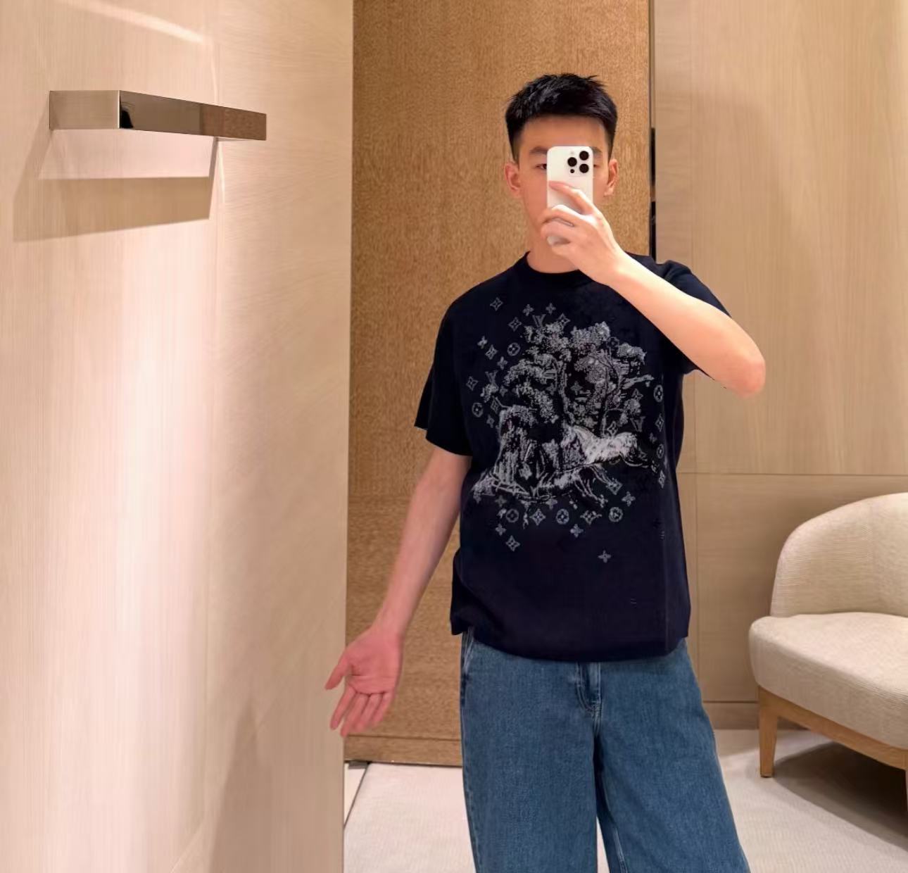 Louis Vuitton   Monogram馬年限定復刻針織短袖 - 2