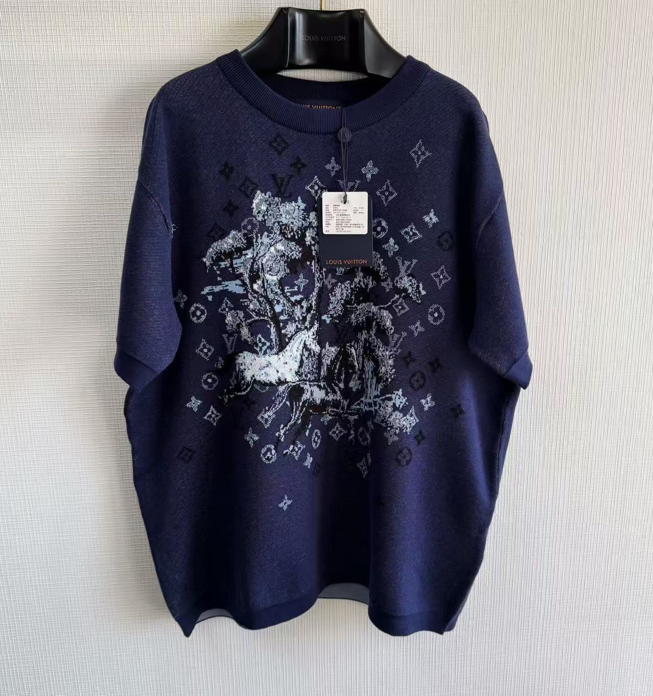 Louis Vuitton   Monogram馬年限定復刻針織短袖 - 3