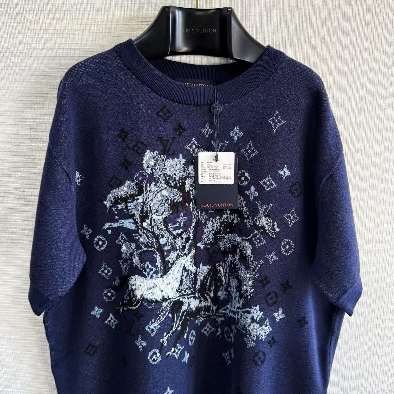 Louis Vuitton   Monogram馬年限定復刻針織短袖 - 4