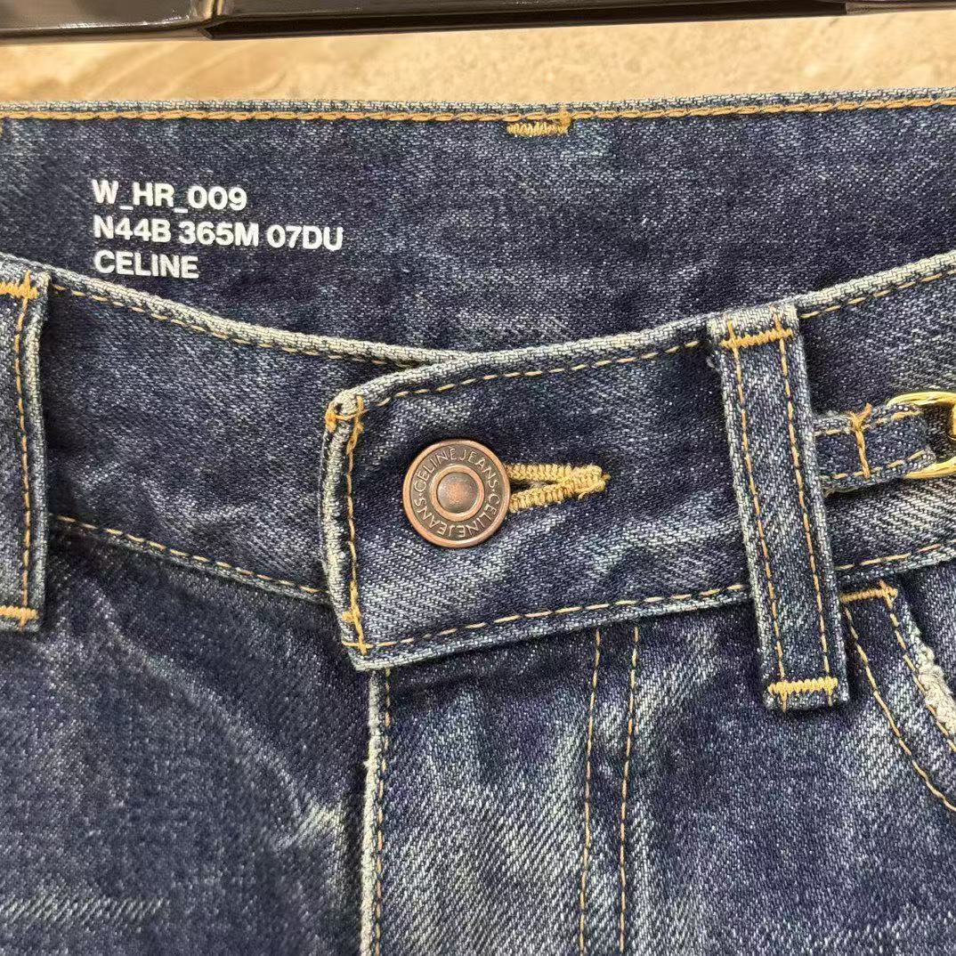 雙十一重磅特惠福利- Celine 凱旋門鏈條牛仔褲 原單 精品 - 15