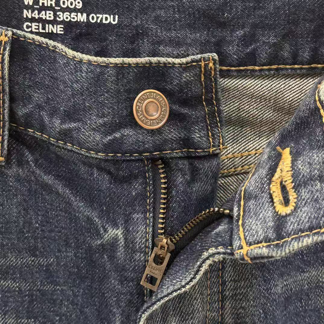 雙十一重磅特惠福利- Celine 凱旋門鏈條牛仔褲 原單 精品 - 19