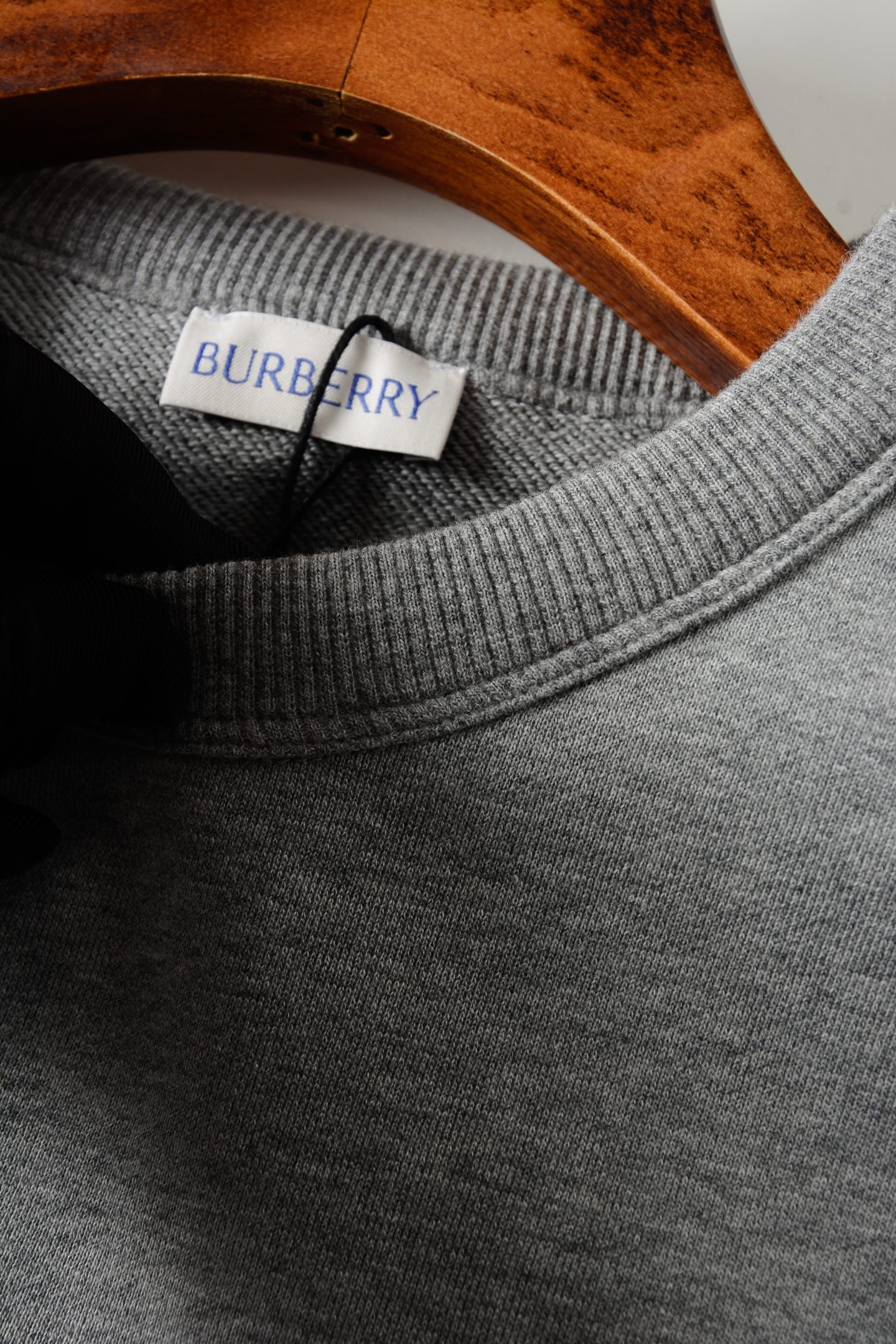 Burberry 側邊格紋裝飾棉質圓領衛衣 精品 高仿 - 6