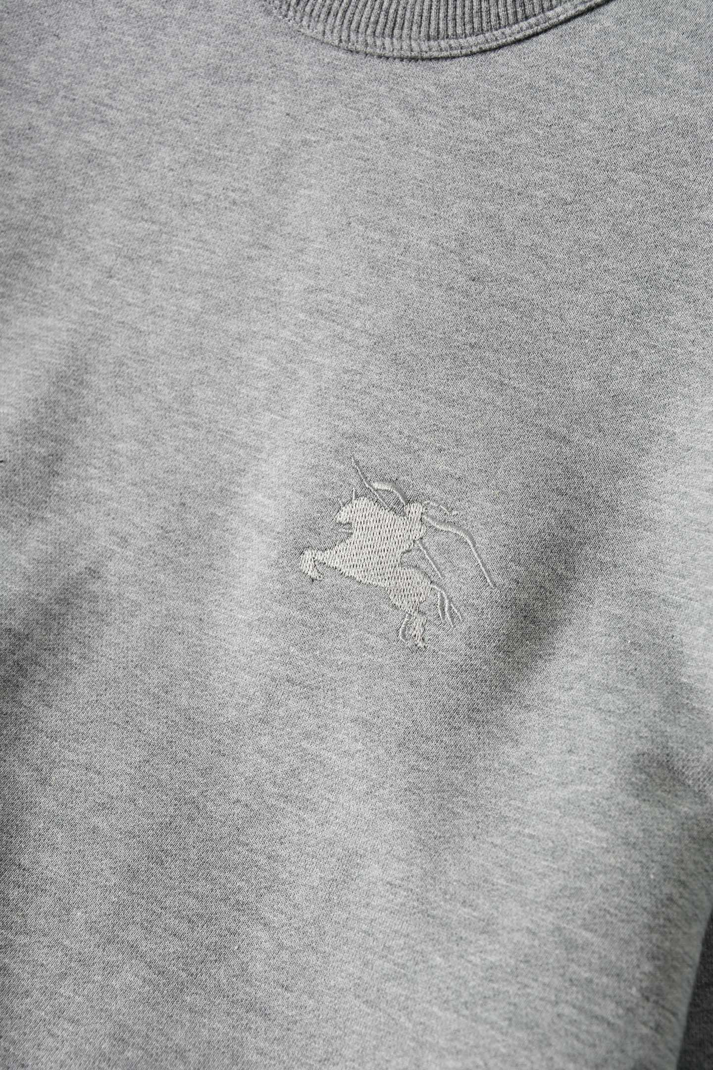 Burberry 側邊格紋裝飾棉質圓領衛衣 精品 高仿 - 27