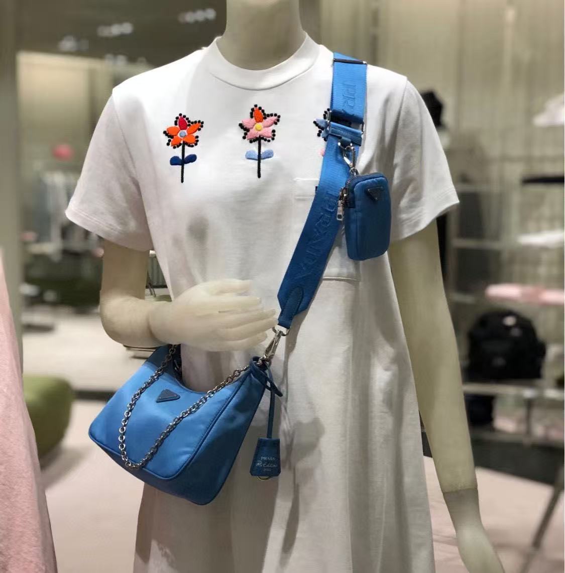 雙十一重磅福利款-Prada  hobo三合一多功能包(不配盒子) 高仿 精工 - 3