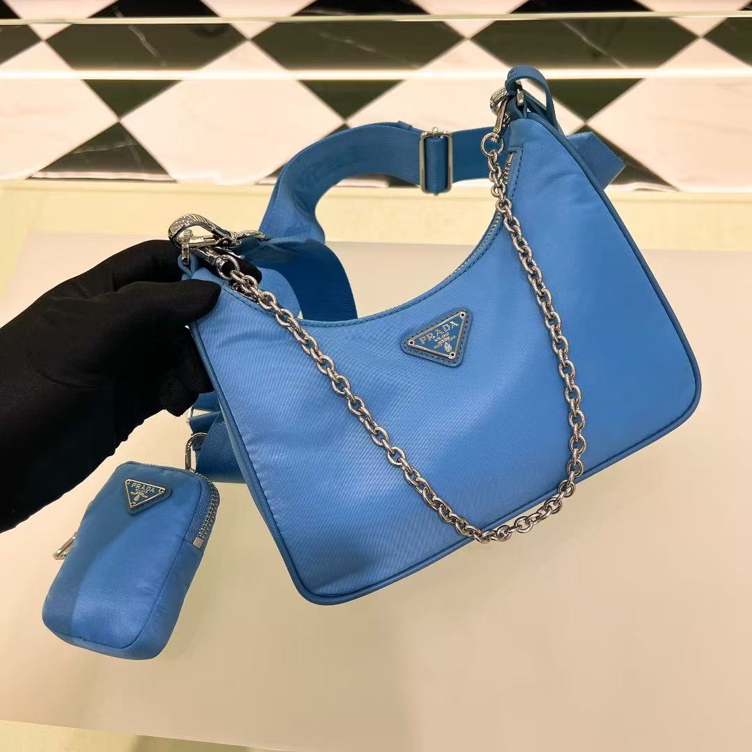 雙十一重磅福利款-Prada  hobo三合一多功能包(不配盒子) 高仿 精工 - 36