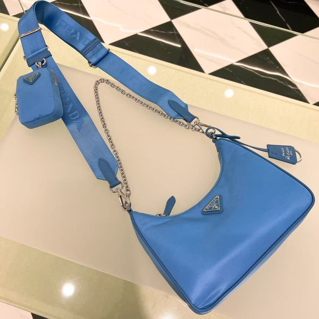 雙十一重磅福利款-Prada  hobo三合一多功能包(不配盒子) 高仿 精工 - 38