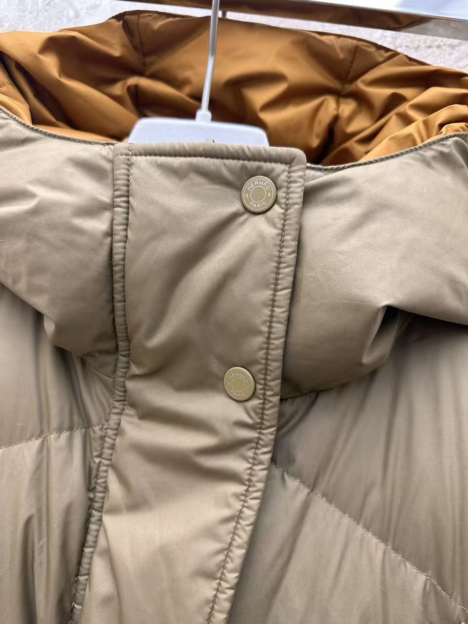 秋冬重磅特惠福利-Hermès 雙面穿長款羽絨外套 - 5