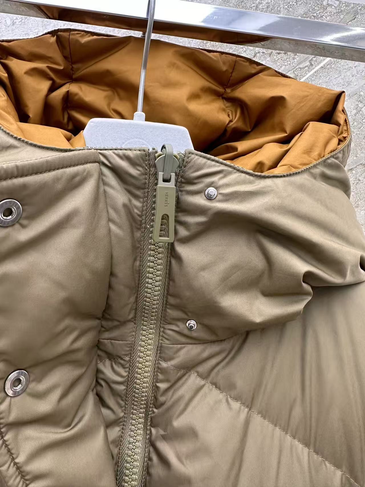 秋冬重磅特惠福利-Hermès 雙面穿長款羽絨外套 - 7