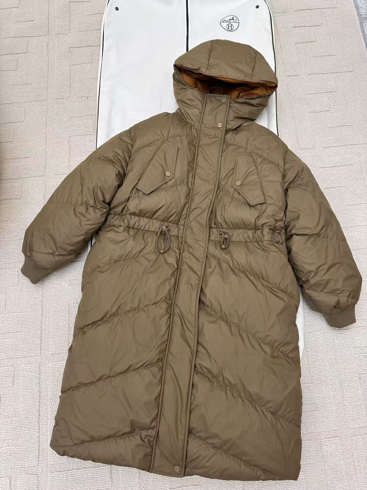 秋冬重磅特惠福利-Hermès 雙面穿長款羽絨外套 - 9