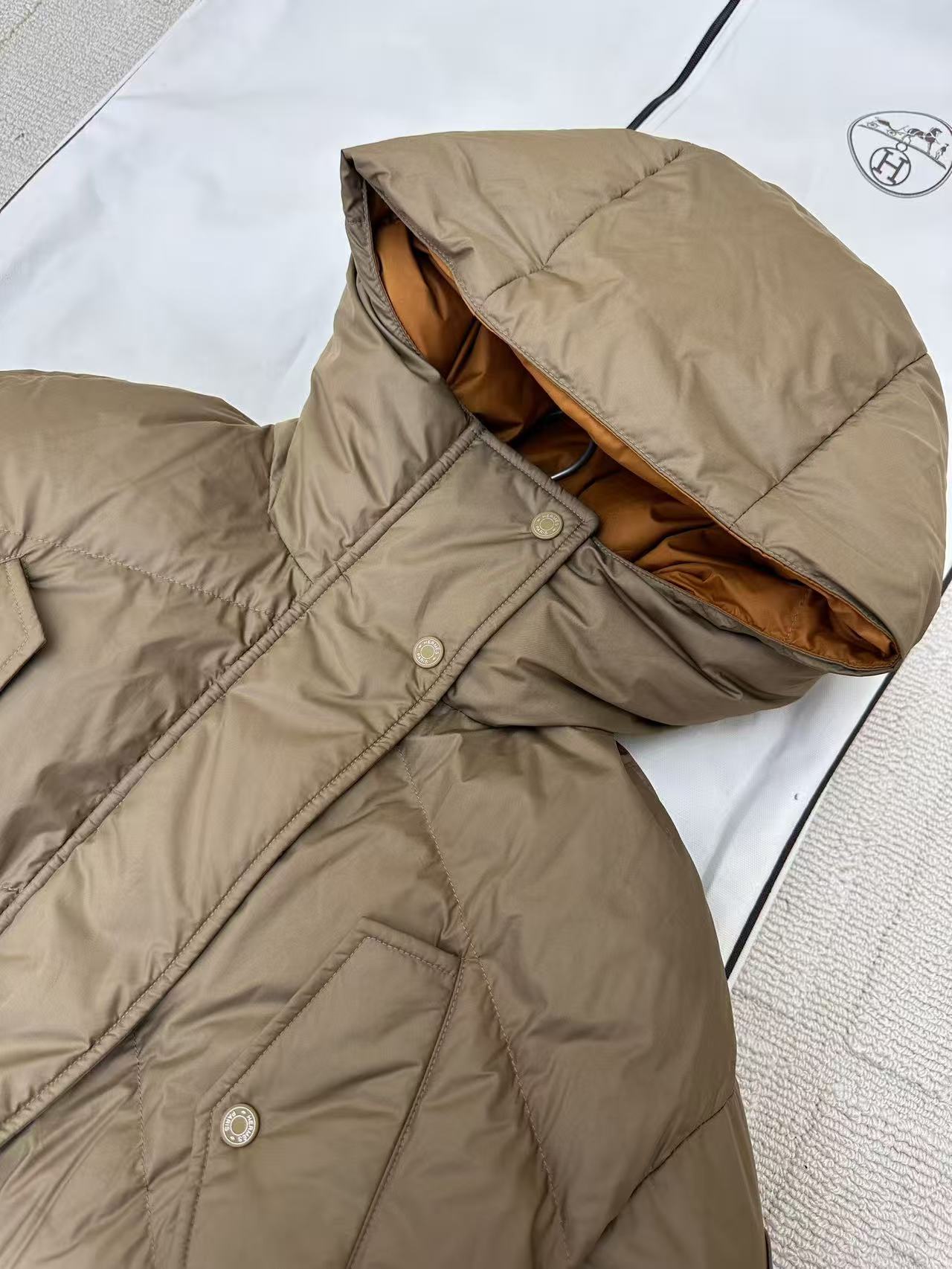 秋冬重磅特惠福利-Hermès 雙面穿長款羽絨外套 - 17